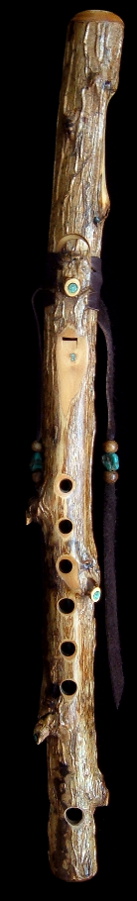 Tobacco Prayer Flute in high B flat minor from Dryad Flutes