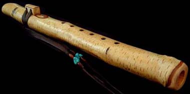 An unsplit Birch branch flute.
